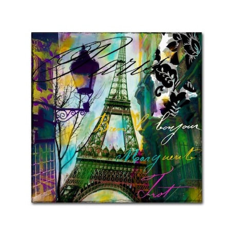 Color Bakery 'To Paris With Love I' Canvas Art,18x18